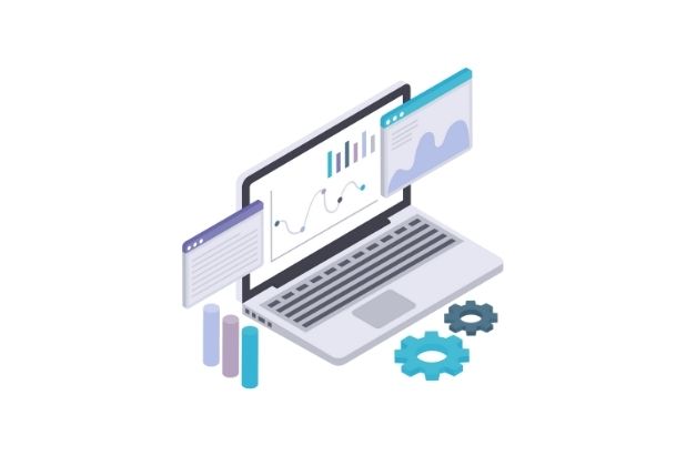 icono computador y datos